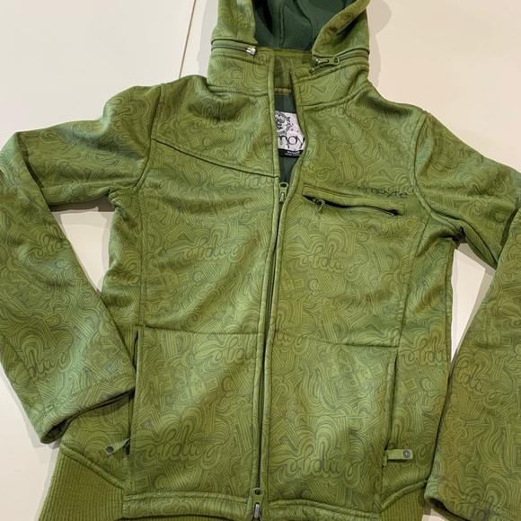 Empyre Snow Jacket Hoodie zi pup fleece liner green size small - Picture 8 of 9